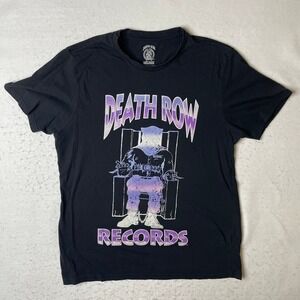Death Row Records Black Graphic T Shirt Size L G